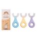 Kidszz Kids U Shaped Toothbrush Food Grade Soft Silicone Brush Head  360  Oral Teeth Cleaning Design for Toddlers and Children Manual Whole Mouth Toothbrush for Kids Age 2-6 (3pcs)