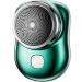 2023 New Mini Shaver Portable Electric Shaver, Pocket Size Portable Shaver Wet and Dry Mens Razor, Magic USB Mini Shaver Electric Razor for Men, Rechargeable Travel Razors for Men (Green)