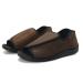 XINTU Men's Diabetic Shoes Adjustable Closure Breathable Edema Swollen Slippers Non-Slip Wide Width Shoes for Pregnant Woman Elder Men Diabetic Flat Feet Swollen Feet-Coffee||39 Coffee 39