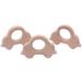Wendysun 10pcs Cartoon Animal Car Shape Wood Teether Set for Baby Teething - Natural Beech Teething Nursing Toy DIY Pendant - Buy Online on GoSupps.com