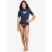 Roxy Whole Hearted UPF 50 Short Sleeve Rashguard for Women - Mood Indigo - International Shipping Available - Buy Online on GoSupps.com
