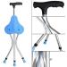 Folding Retractable Crutches Three-Legg Chairs Walking StickLights Canes Lightweight Anti-Skid Hiking Blue 87.5-97.5Cm Climbing Elderly Travelg Everything is fine - Buy Online on GoSupps.com