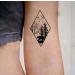 SanerLian Bear Geometric Temporary Tattoo Sticker Set of 12 | Watercolor Waterproof Body Art for Men and Women | Hand Arm 10.5X6cm - Buy Online on GoSupps.com