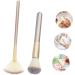 Angoily 1 Set Makeup Brush Highlighter Brush Facial Fan Makeup Highlighter Facial Brush Facial Tool Powder Brush Makeup Fan Blush Facial Wooden Handle Woman - Buy Online on GoSupps.com