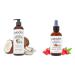 PURA D'OR 16 Oz Fractionated Coconut Oil 4 Oz Rosehip Seed Oil - Organic Oils for Skin Hair & Face