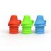 KiddiKap- No Spill Silicone Bottle Top Spout 3 Pack Bundle (Red Blue Green) BPA Free