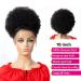 10 Inch Afro Puff Human Hair Bun | Kinky Curly Drawstring Ponytail & Clip-In Extensions - Buy Online on GoSupps.com