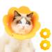 Renyigou Cat Cone Pet Cone Collar Cute Comfy Pet Recovery Collar Protective Cat Cone Alternative Adjustable Collar for Cat Elizabeth Protective Collar (Sunflower Yellow 2pcs)