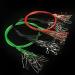 20pcs 150LB Heavy Duty Stainless Steel Fishing Wire Leaders with Swivels and Snaps - Black/Red/Green - Buy Online on GoSupps.com
