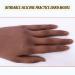 Professional Silicone Nail Practice Hand for Acrylic Nails | Left Hand Dark Brown with Adjustable Bracket and 50pcs Nail Tips - Buy Online on GoSupps.com