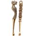 Ear Spoons Retro Brass Phoenix Portable Ear Cleaning Tool Ear Pick Ear Wax Remover Curette Cleaner Keychain Pendants