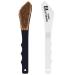 TWO STONES Boar Hair Rock Climbing Brush with Ergonomic Handle, Bouldering Boulder Brush as Durable Cleaning Tool for Climbing Chalk and Climbing Holds on Climbing Wall Indoor or Outdoor Black&White
