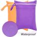 Yontree 2 Pcs Waterproof Reusable Nappy Bags | Wet Dry Clothes Storage Bag | Double Zipper Pockets | Washable | Purple+Orange - Buy Online on GoSupps.com