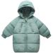 LANBAOSI Kids Winter Long Coats with Hooded Light Puffer Coat Warm Padded Jacket for Baby Boys Girls Toddler Green 2 Years