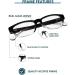 Clear Glass Reading Glasses with Real Glass Lenses | Stylish Acetate Frames | Magnification +0.25 to +3.00 - Buy Online on GoSupps.com