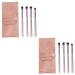 Beavorty 2 Sets Eye Shadow Brush Set Makeup Brush for Girls Eye Makeup Blending Brush Makeup Brush for Women Eye Crease Brush Makeup Tool Ladies Suits Powder Long Handle Pu Miss