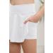 Girl's High Waist Sport Skort with Pockets - Athletic Workout Skirt 9-10 Years, White - Buy Online on GoSupps.com