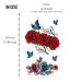 Yesallwas 6 Sheets Rose Temporary Tattoo Sticker - Waterproof Body Art Makeup for Women, Girls, Models - Realistic Arm Tattoos in Blue and Red - Buy Online on GoSupps.com