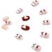 Christmas False Nails Snow Press on Nails - Antler Red Fake Nails 24pcs for Women and Girls - Buy Online on GoSupps.com