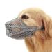 Mesh dog muzzle muzzle for dogs breathable muzzle for dogs muzzle for dogs with a rounded mesh adjustable breathable mesh muzzle (Black) Black XS