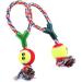 Four Guys Dog Rope Toys 33cm Durable Tennis Ball on A Rope Dog Tug Toy Dog Training Pet Chew Rope Interactive Washable Cotton Toy Tennis Ball Tugger Toy for Dogs (Pack of 1 random Color) - Buy Online on GoSupps.com