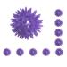 10 Set Spike Massage Ball Exercise Foot Massage Ball for Back Hand Palms Feet Soles Purple 6cm Set of 10 (Purple 6 cm)