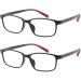 IEYELUUK Comfortable Reading Glasses (2 Pack) - Flexible Non-Slip Lightweight with Case - 2 Black 2.5x Magnification - Shop Internationally - Buy Online on GoSupps.com