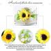Fangsen Gold Sunflower Wedding Hair Comb - Yellow Flower Pearl Bridal Headpiece for Women - Buy Online on GoSupps.com
