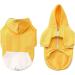 Meioro Zipper Hooded Pet Clothes - Cute & Warm Dog Cat Clothing for French Bulldog & Pug (Large Yellow) - Buy Online on GoSupps.com