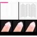 French Tip Nail Stickers - 37 White Half-Moon Design Manicure Strips | DIY Decorative Stencils Self-Adhesive Tool - Buy Online on GoSupps.com