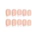 MISUD Glossy Square French Tip Fake Nails - 24Pcs | Pearl Acrylic Designs | White Glue-on False Nails for Women & Girls - Buy Online on GoSupps.com