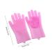 Jitnga Silicone Scrubbing Gloves - Reusable Pink Kitchen Cleaning Gloves for International Shipping - Buy Online on GoSupps.com