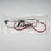 Lanomi Narrow Reading Glasses for Men & Women - Magnetic Closure Light Visual Aid with Elastic Silicone Straps - 2 Pieces Black (Red+Gray Arm) - 2.0x Magnification - Buy Online on GoSupps.com