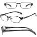 Eyephd Men's Pure Titan HD Anti-Radiation/Anti-Blue Light Glasses | 1.56 Aspherical Lens | Reader Diopter +1.0 to +3.0 - Buy Online on GoSupps.com