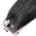 SEGO TAPE Extensions - 100% Remy Hair Adhesive Tape 24'' (61cm) - 20 Pieces + 10 Free Tapes Smooth Black #1 - Premium Quality Hair Extensions - Buy Online on GoSupps.com