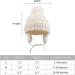 Pesaat Knitted Baby Winter Beanie Earflap Hat | Fleece Lined Pompom Beanie for Infant Toddler 6-12 Months - White - Buy Online on GoSupps.com