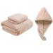 Bath Towel Towel Dry Hair Cap Three Piece Set Non Hair Shedding Shower Set(D) As showns D