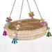 Woven Straw Nest Bed Large Bird Swing Toy with Bell for Parrot Cockatiel Parakeet and More - Perfect Cage Perch for Various Small to Medium Birds and Small Pets - Buy Online on GoSupps.com