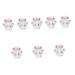 FRCOLOR 8 Pcs Nail Art Crystal Cup Nail Dappen Dish Liquid Powder Dappen Dish Dappen Dish with Lid Glass Dappen Dish Glass Nail Dish Matte Powder Washing Dishes White Crystal With Cover 5.5x5.5cmx8pcs Pinkx8pcs