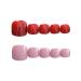 Yienate 24pcs Chic Bridal Red & Pink False Toe Nails - Stylish & Exquisite Nail Art for Weddings - Buy Online on GoSupps.com