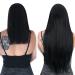 Shop Laavoo Clip-In Real Hair Extensions - Black 35cm 5 Pieces 80g | Premium Quality Human Hair - Buy Online on GoSupps.com