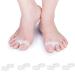 PEDIMEND Silicone Gel Toe Separators (5PAIRS - 10PCS) - Soft Gel Bunion Splint - Reduce Risk of Callus & Corn - for Men & Women - Foot Care (Double Loop Toe Separator)