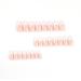 QINGGE Pink White French Tip Press on Nails - Long Coffin False Nails for Women | 24Pcs Glossy Acrylic Stick on Nails - Buy Online on GoSupps.com