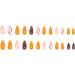 JUSTOTRY 24 Pcs Glitter Swirl Stiletto False Nails - Short Orange French Press on Nails with Nail Glue - Almond Stick on Nails for Women - Buy Online on GoSupps.com