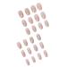 3D Rhinestone Pink Coffin Fake Nails Medium Length - Glossy Ballerina False Nails for Women | 24PCS - Buy Online on GoSupps.com