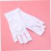 Ipetboom Manicure Glove 1 Pair Uv Shield Glove Chinese Wooden Pillow Anti Uv Glove Silicone Ear Display Half-Finger Gloves Gel Manicure Gloves Nail Cotton Glove White Anti-uv Cotton Gloves - Buy Online on GoSupps.com