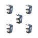 Geardeangloow 5 Set of men's stainless steel soap shell acrylic frame shaver stand shaver razor brush set 5-series set (black and silver-colored)