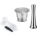Dosettes de caf avec cuill re brosse en acier inoxydable accessoires de filtre caf avec tamper pi ces de machine expresso - Buy Online on GoSupps.com
