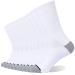 EnerWear 10P Pack Men's Cotton Moisture Wicking Heavy Cushion Crew Socks 10-13 White