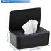 2-Piece Black Wet Cloth Box Set | Stylish Wet Wipes & Napkin Holder with Lid - Ideal for Baby & Home Use - Buy Online on GoSupps.com